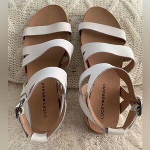 Lucky Brand white sandals ladies size 7.5